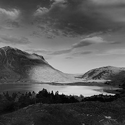 Liathach, Torridon, Scotland, landscape, art, black, white, mountain, loch